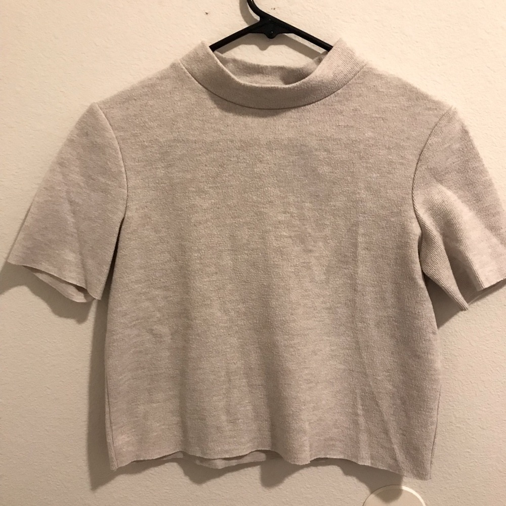 Zara Tan Turtleneck T-shirt
